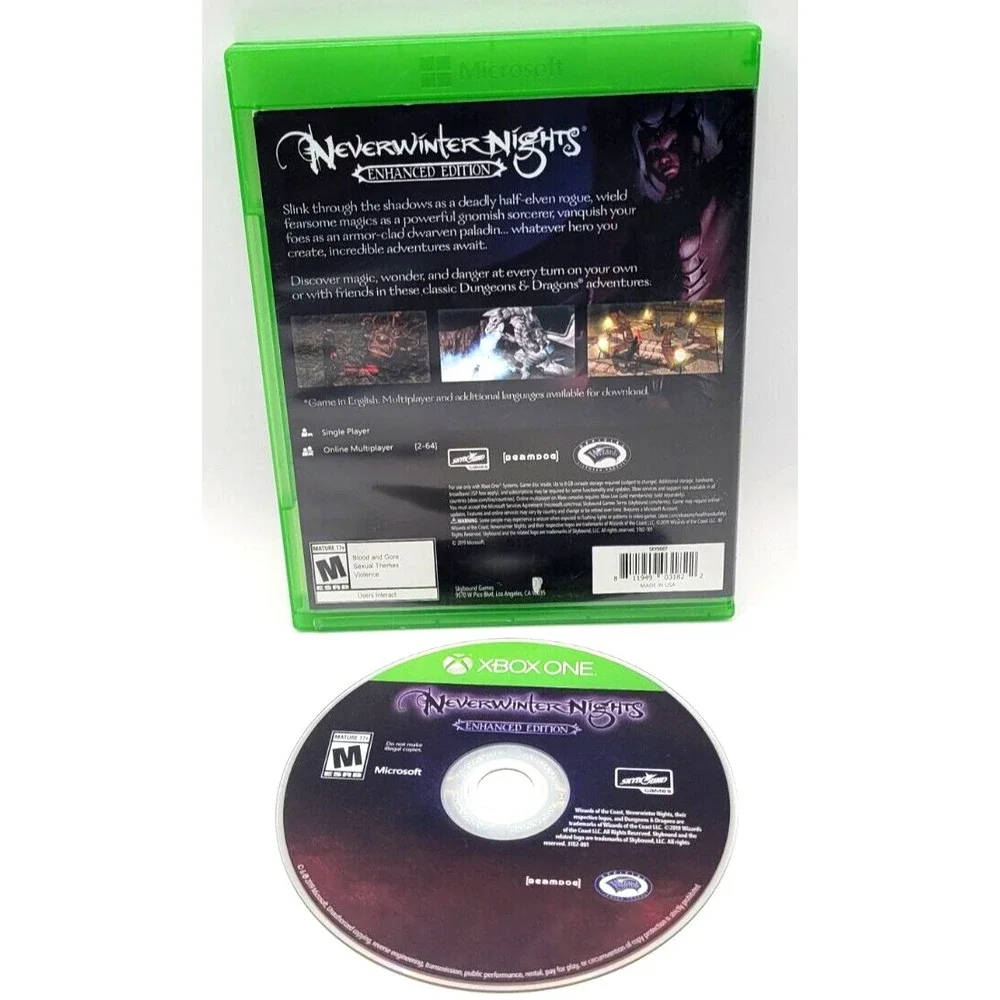 Neverwinter Nights: Enhanced Edition XBOX One Game CIB complete In Box‎